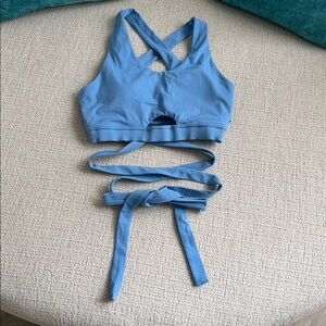 Gymshark Blue Wrap Crop Top